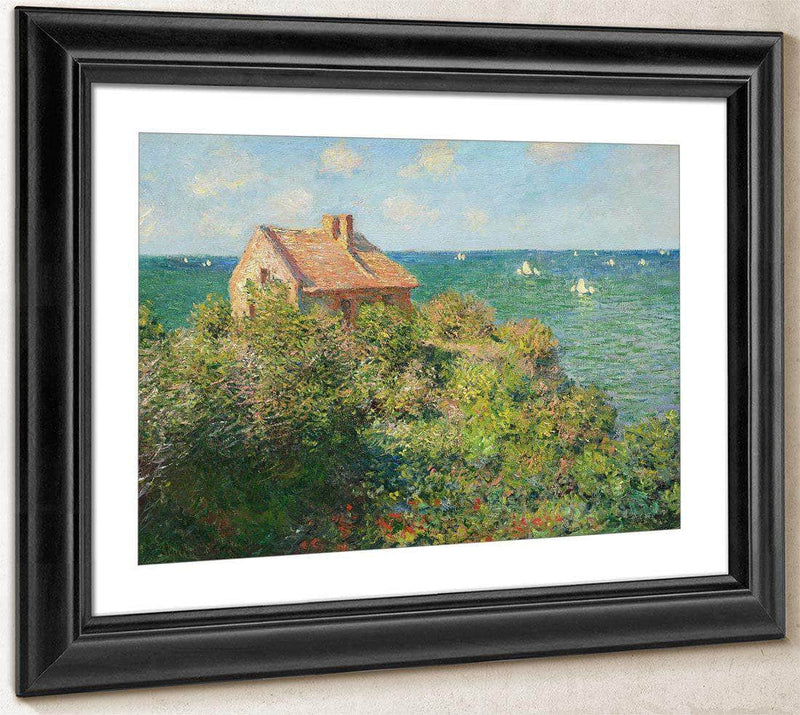 Fisherman's Cottage On The Cliffs At Varengeville By Monet Claude Fine Art Print
