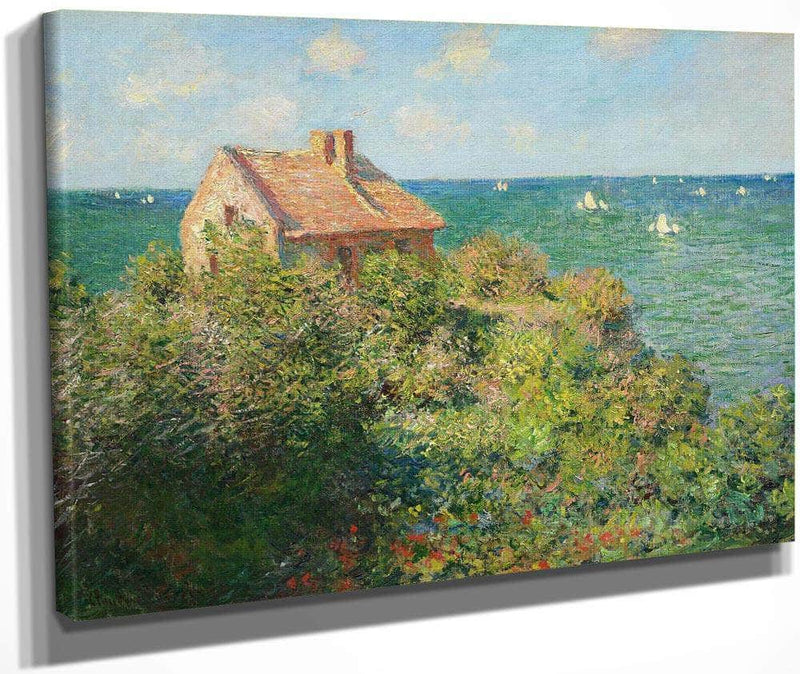 Fisherman's Cottage On The Cliffs At Varengeville By Monet Claude Fine Art Print