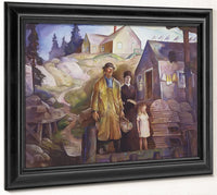 Fishermans Family By N.C. Wyeth Fine Art Print