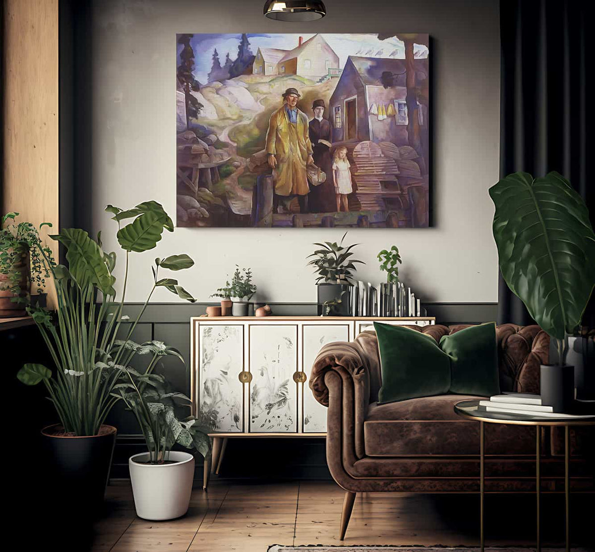 Fishermans Family By N.C. Wyeth Fine Art Print