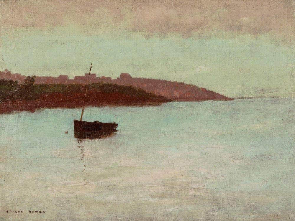 Fishing Boat By Odilon Redon Fine Art Print