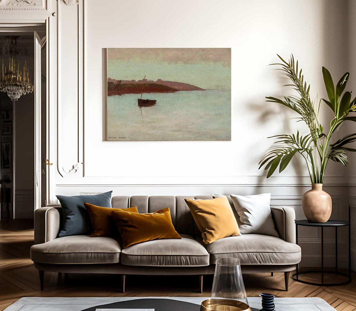 Fishing Boat By Odilon Redon Fine Art Print