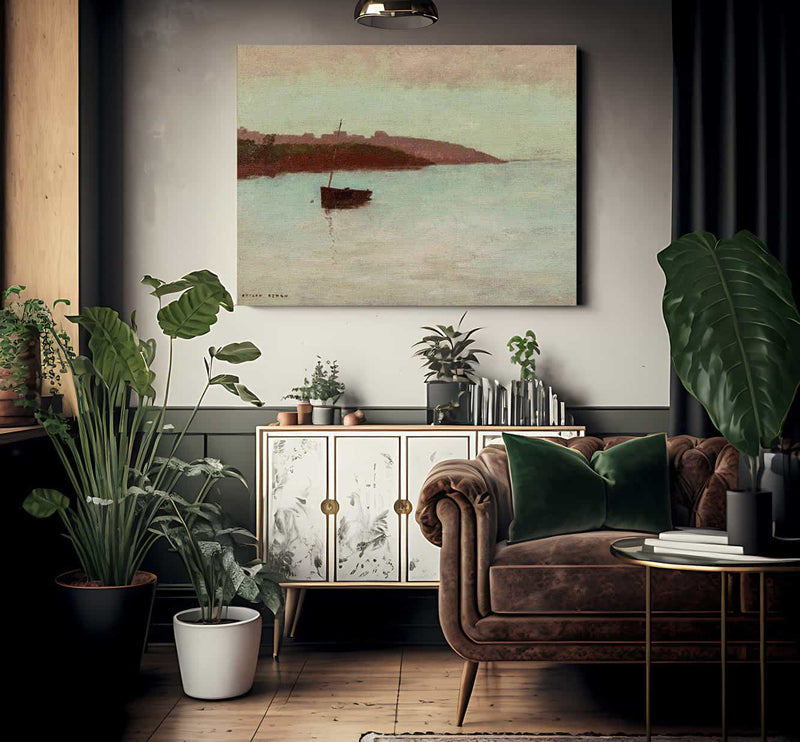 Fishing Boat By Odilon Redon Fine Art Print