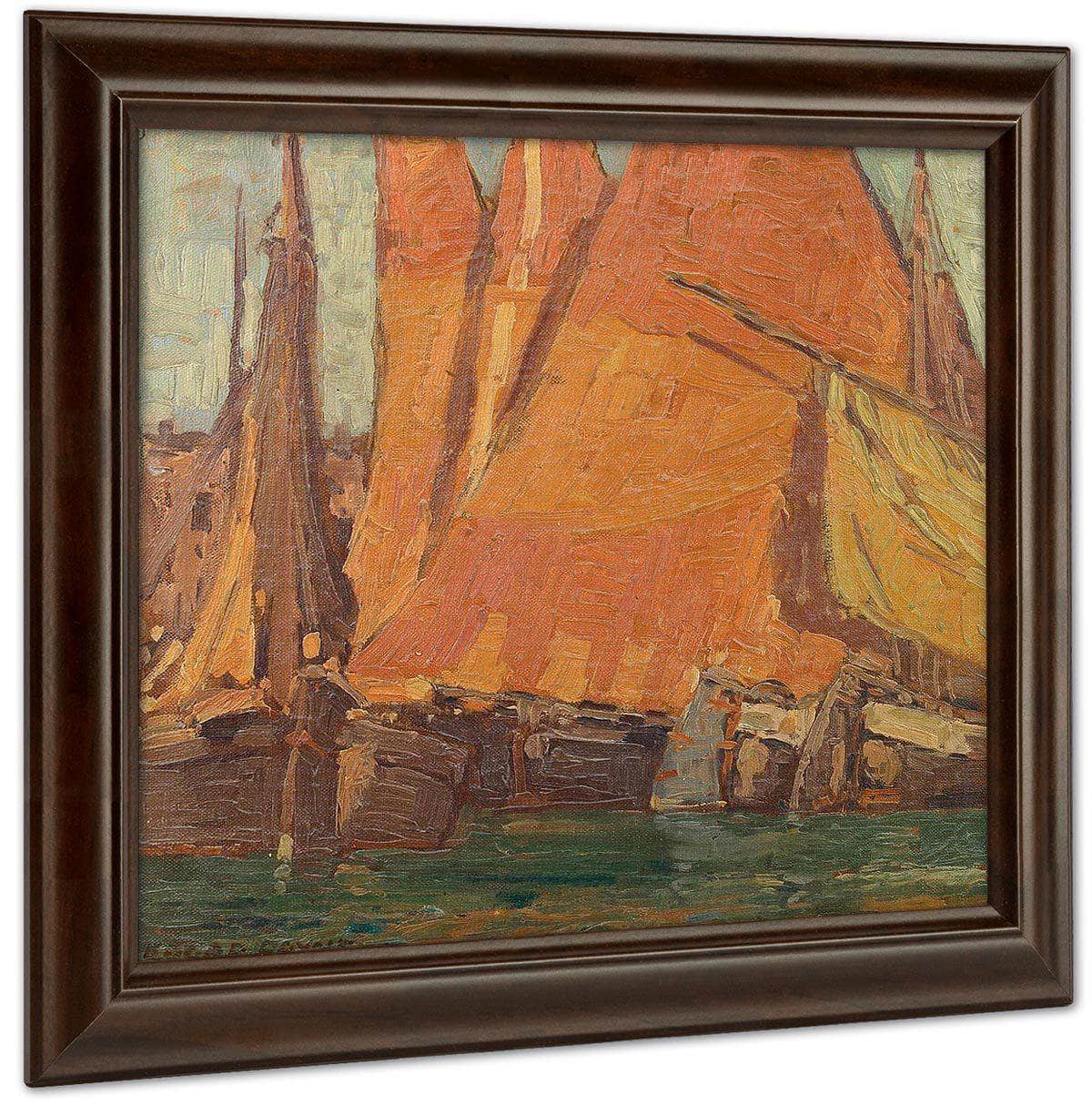 Fishing Boats And Sails By Edgar Payne Fine Art Print