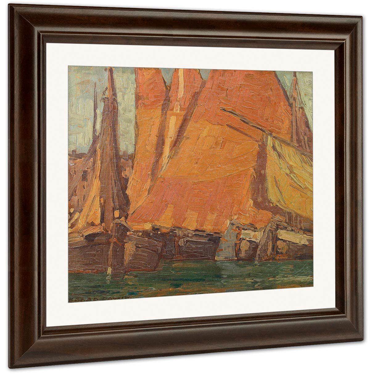 Fishing Boats And Sails By Edgar Payne Fine Art Print