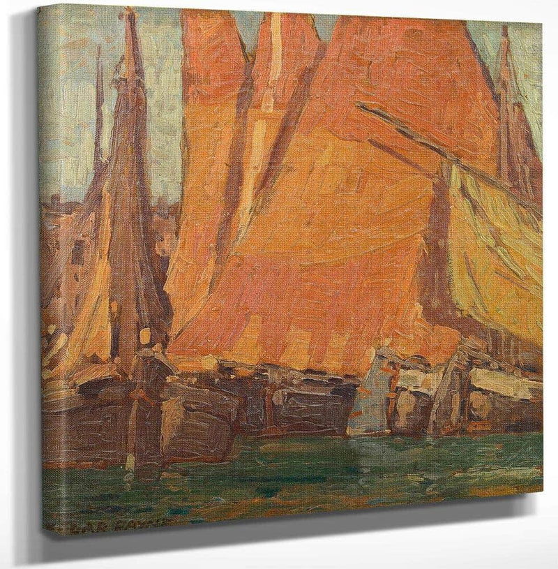 Fishing Boats And Sails By Edgar Payne Fine Art Print