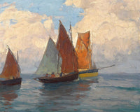 Fishing Boats By Edgar Payne Fine Art Print