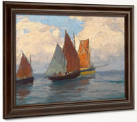 Fishing Boats By Edgar Payne Fine Art Print