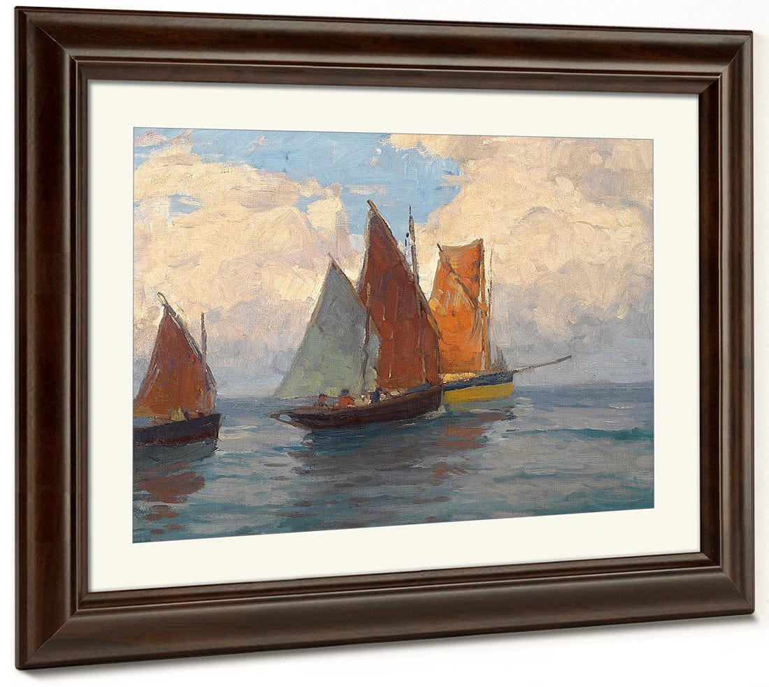 Fishing Boats By Edgar Payne Fine Art Print