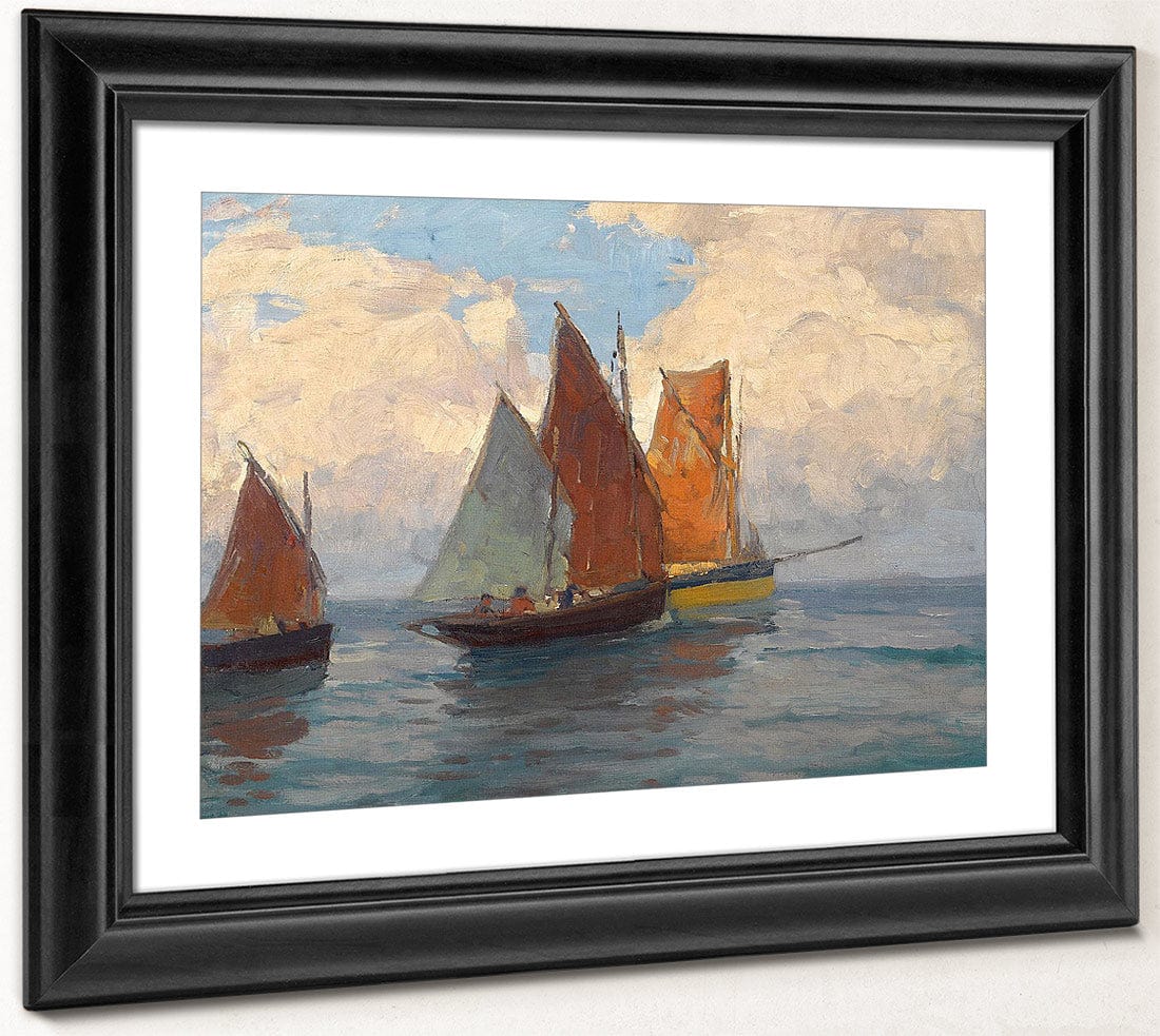 Fishing Boats By Edgar Payne Fine Art Print