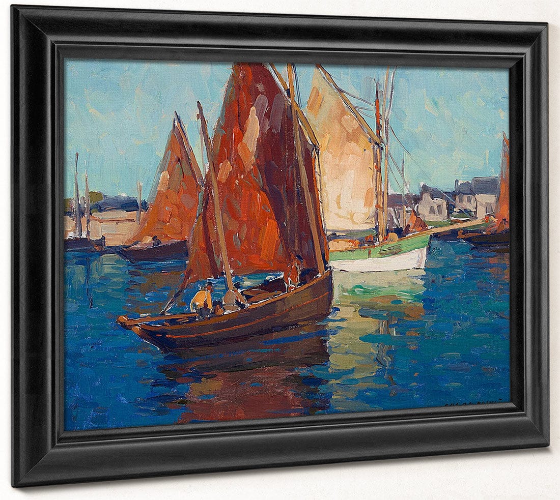 Fishing Boats By Edgar Payne Fine Art Print