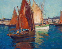 Fishing Boats By Edgar Payne Fine Art Print
