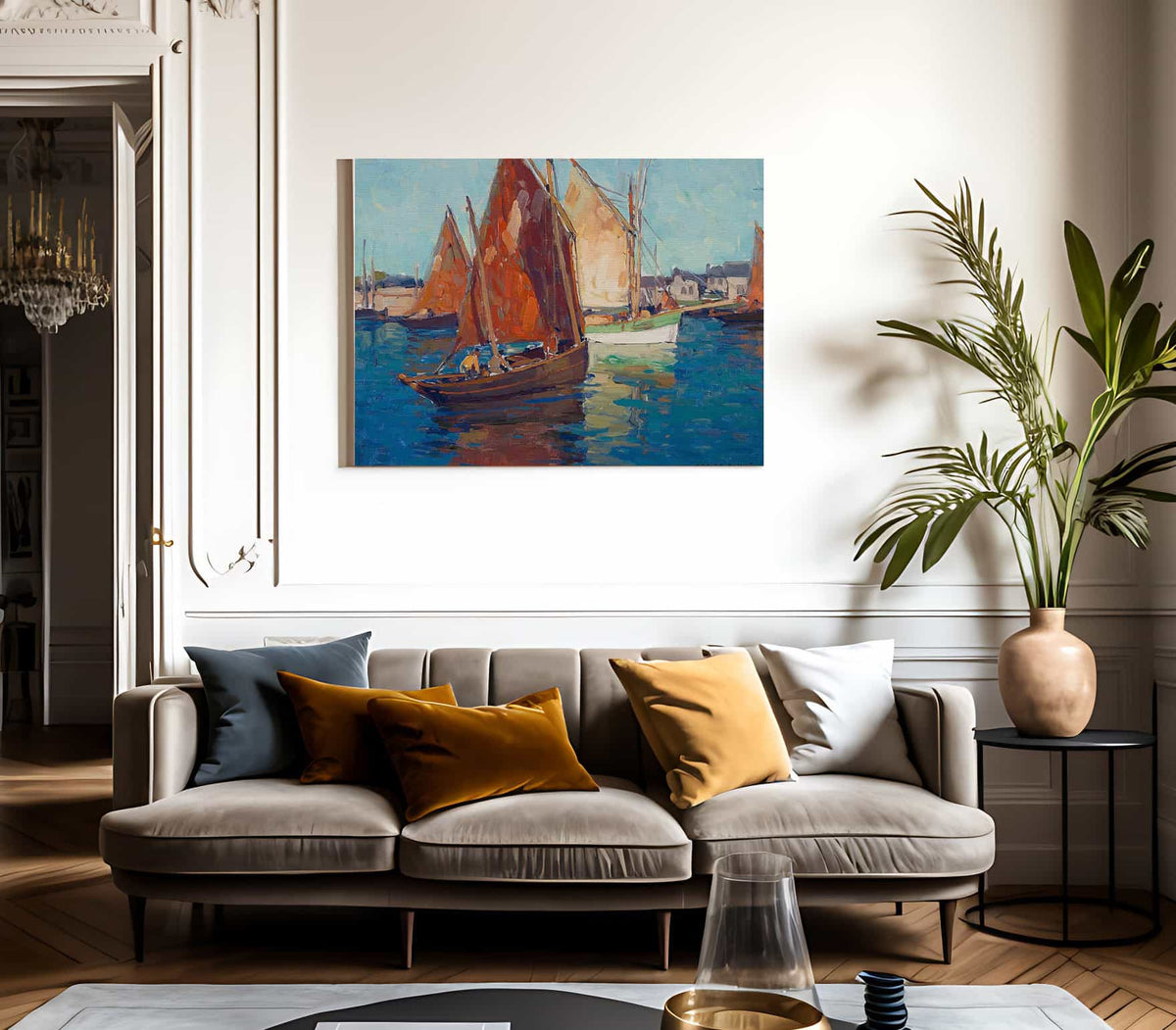 Fishing Boats By Edgar Payne Fine Art Print