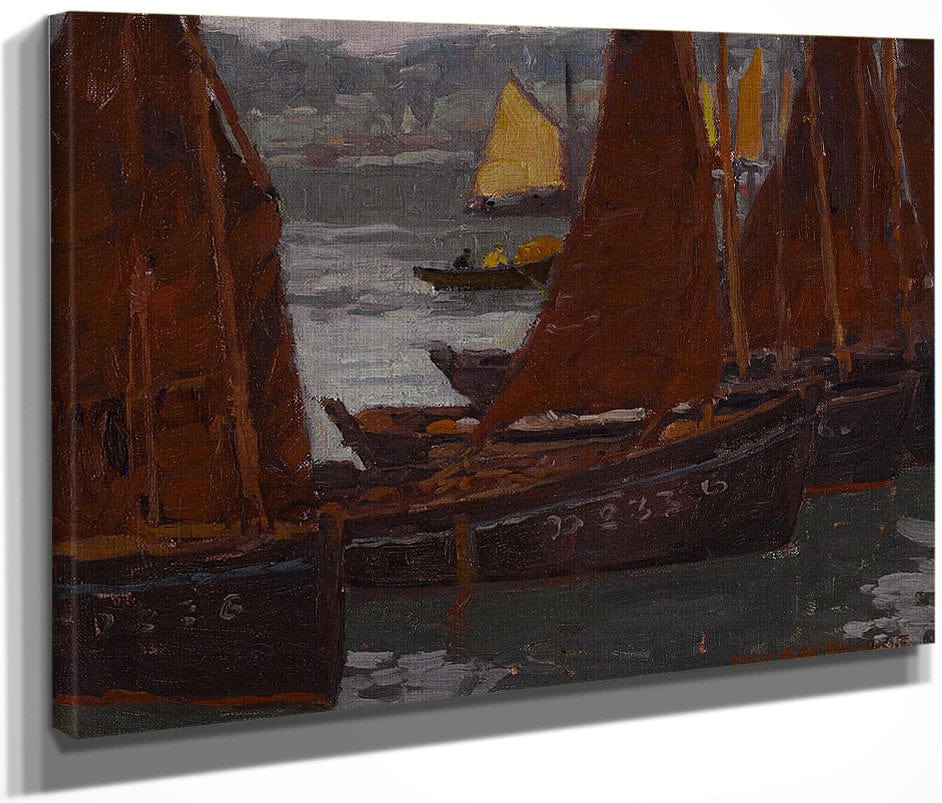 Fishing Boats By Edgar Payne Fine Art Print