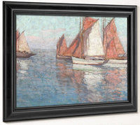 Fishing Boats By Edgar Payne1 Fine Art Print