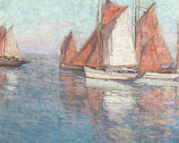 Fishing Boats By Edgar Payne1 Fine Art Print