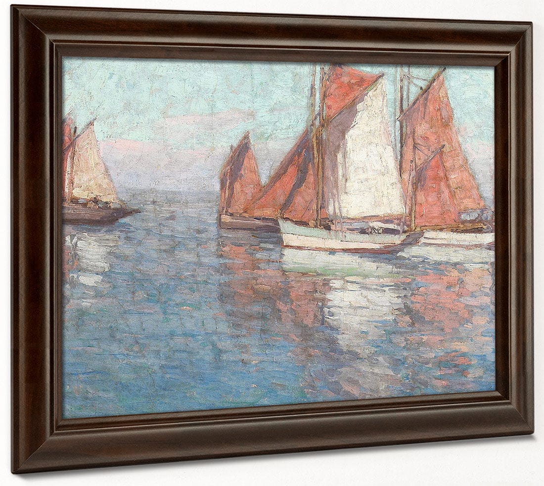 Fishing Boats By Edgar Payne1 Fine Art Print