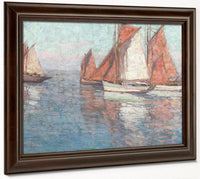 Fishing Boats By Edgar Payne1 Fine Art Print