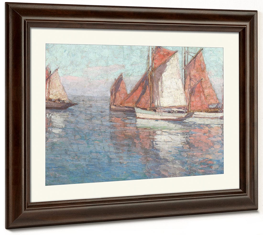 Fishing Boats By Edgar Payne1 Fine Art Print