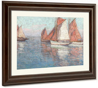 Fishing Boats By Edgar Payne1 Fine Art Print