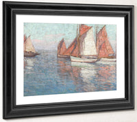 Fishing Boats By Edgar Payne1 Fine Art Print