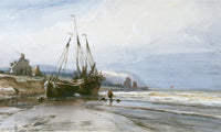 Fishing Boats By Eugene Isabey Fine Art Print