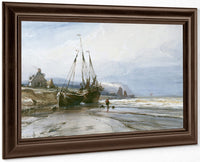 Fishing Boats By Eugene Isabey Fine Art Print