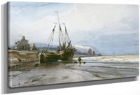 Fishing Boats By Eugene Isabey Fine Art Print