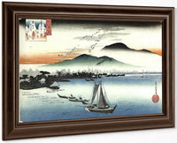Fishing Boats On A Lake By Hiroshige Fine Art Print