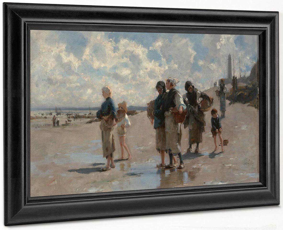Fishing For Oysters At Cancale (Oyster Gatherers Of Cancale) By John Singer Sargent Fine Art Print