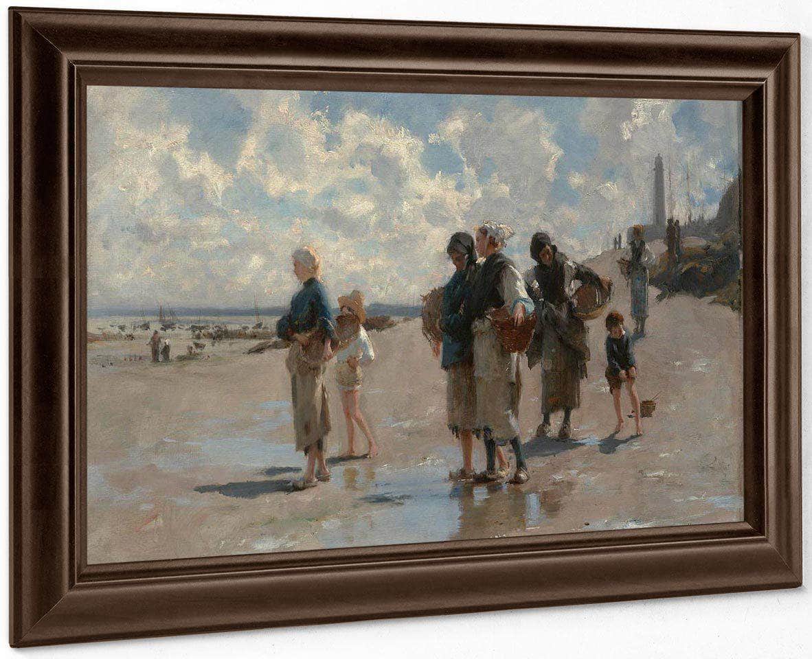 Fishing For Oysters At Cancale (Oyster Gatherers Of Cancale) By John Singer Sargent Fine Art Print