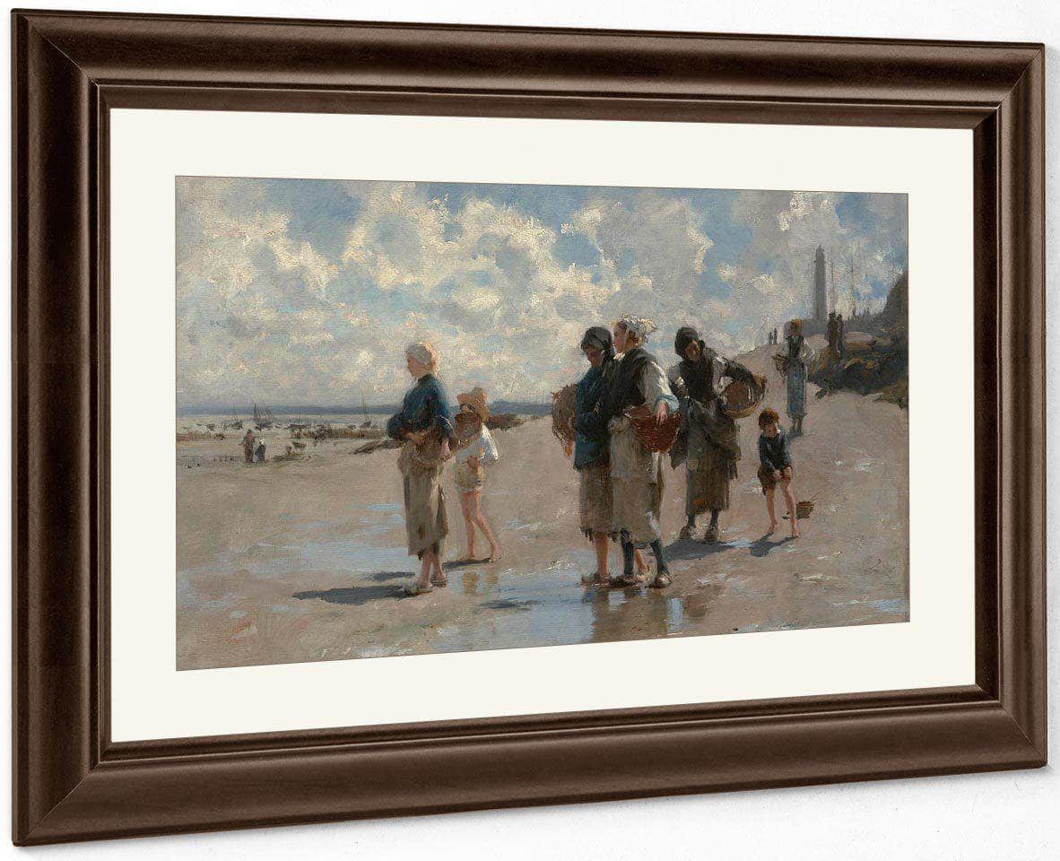 Fishing For Oysters At Cancale (Oyster Gatherers Of Cancale) By John Singer Sargent Fine Art Print
