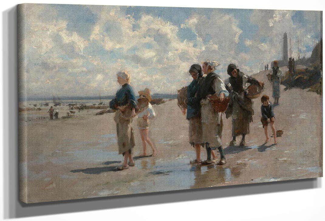 Fishing For Oysters At Cancale (Oyster Gatherers Of Cancale) By John Singer Sargent Fine Art Print