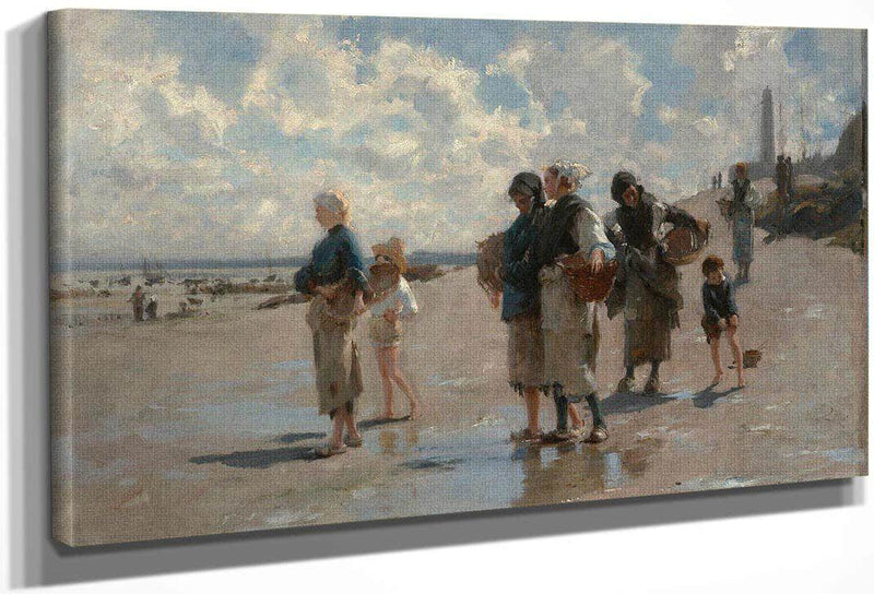 Fishing For Oysters At Cancale (Oyster Gatherers Of Cancale) By John Singer Sargent Fine Art Print