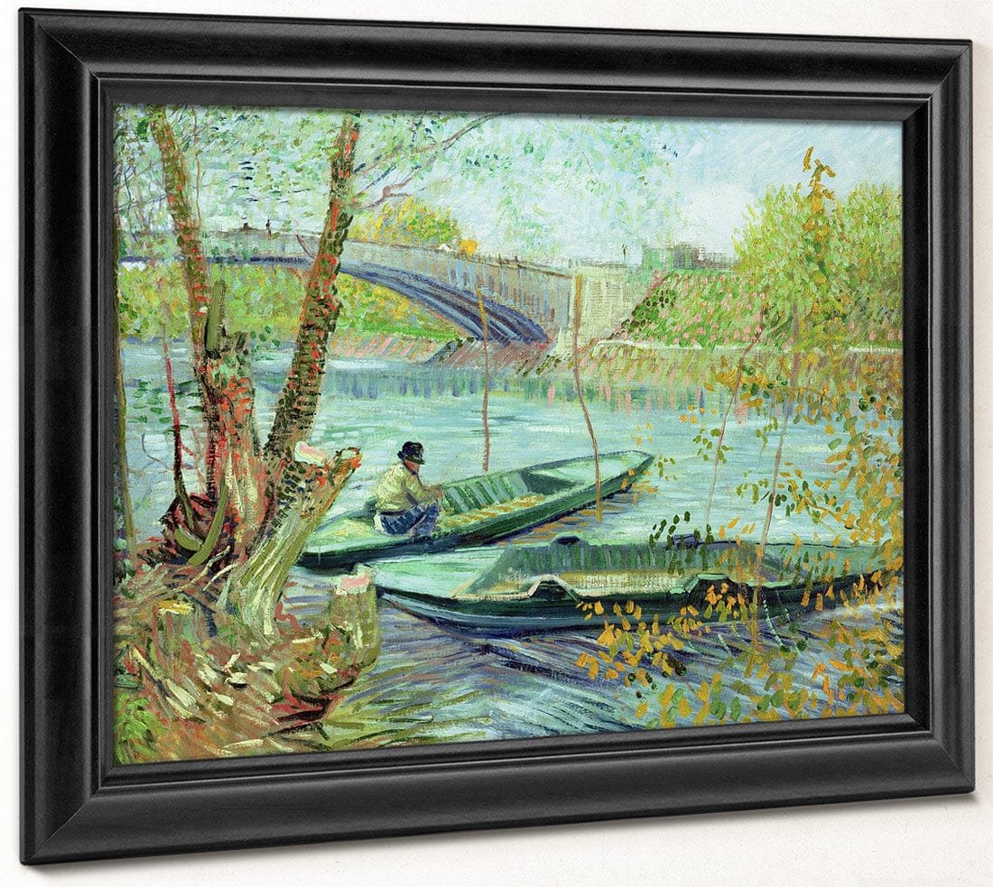 Fishing In The Spring. Pont De Clichy By Vincent Van Gogh Fine Art Print