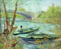 Fishing In The Spring. Pont De Clichy By Vincent Van Gogh Fine Art Print