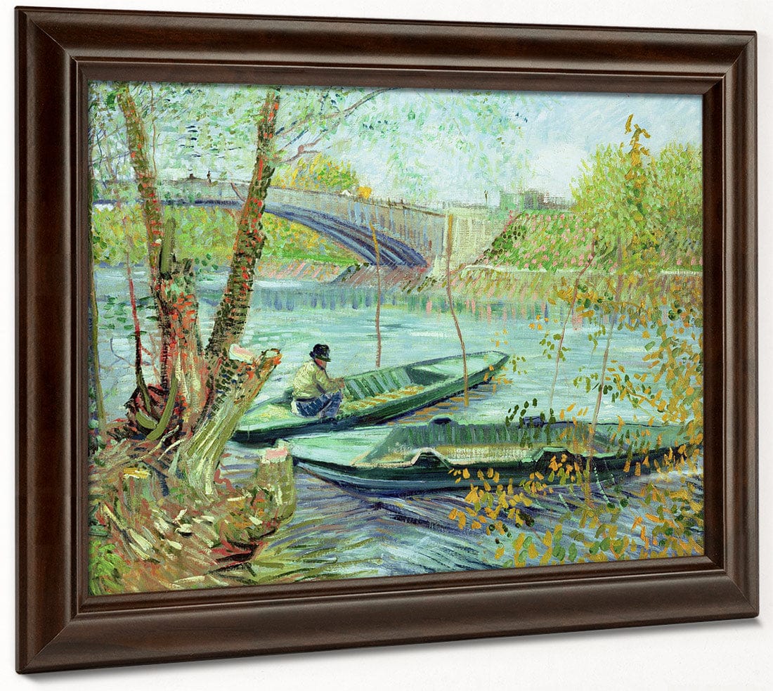 Fishing In The Spring. Pont De Clichy By Vincent Van Gogh Fine Art Print