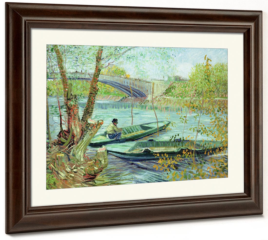 Fishing In The Spring. Pont De Clichy By Vincent Van Gogh Fine Art Print