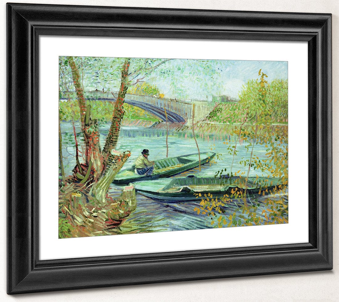 Fishing In The Spring. Pont De Clichy By Vincent Van Gogh Fine Art Print
