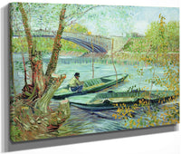 Fishing In The Spring. Pont De Clichy By Vincent Van Gogh Fine Art Print