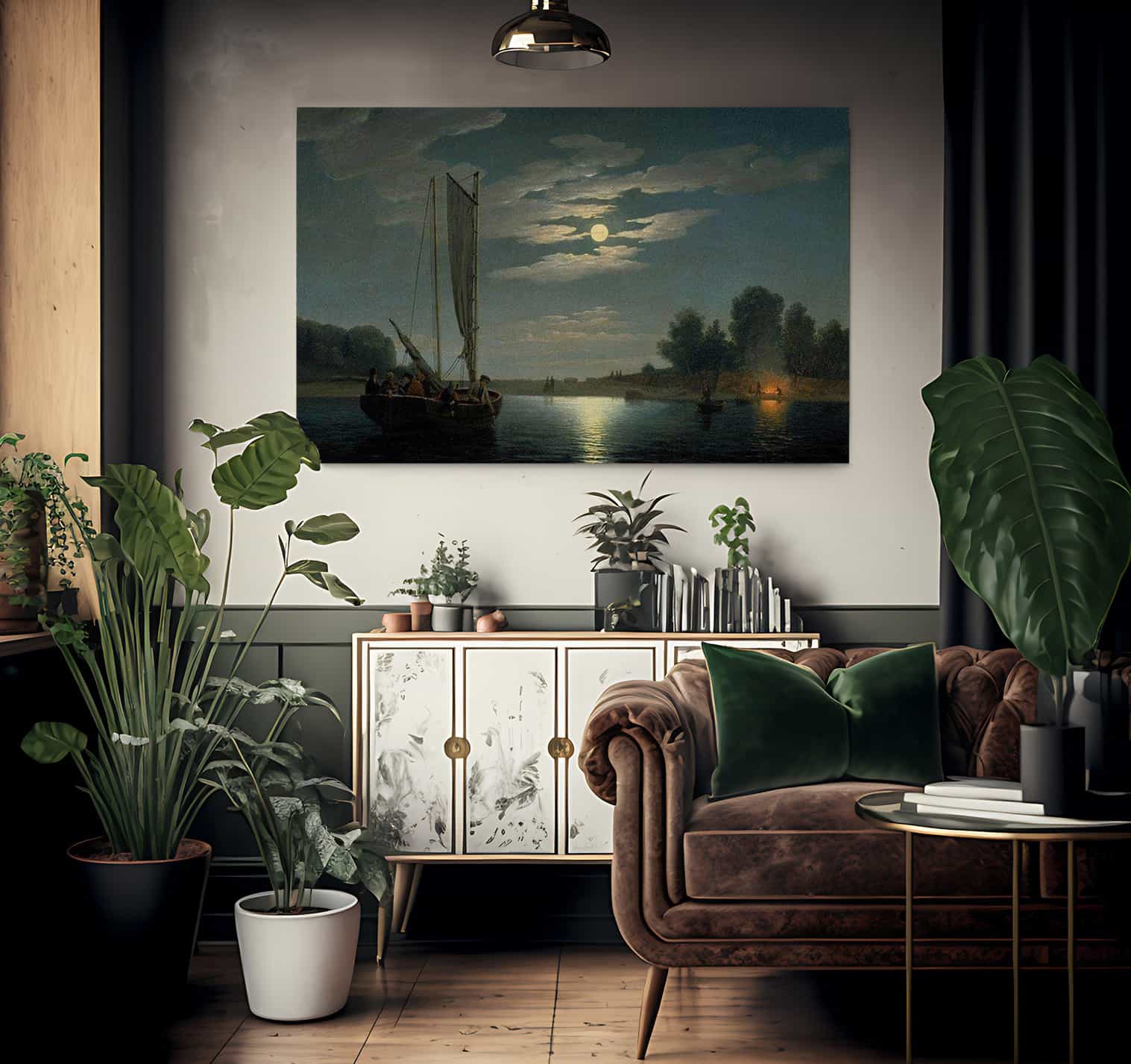 Fishing Party By Henry Fitz Lane Fine Art Print