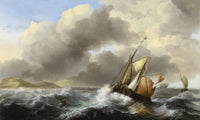 Fishing Vessels Offshore In A Heavy Sea By Ludolf Backhuysen I Fine Art Print