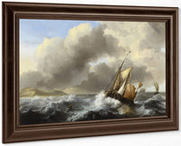Fishing Vessels Offshore In A Heavy Sea By Ludolf Backhuysen I Fine Art Print
