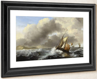 Fishing Vessels Offshore In A Heavy Sea By Ludolf Backhuysen I Fine Art Print