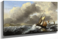 Fishing Vessels Offshore In A Heavy Sea By Ludolf Backhuysen I Fine Art Print