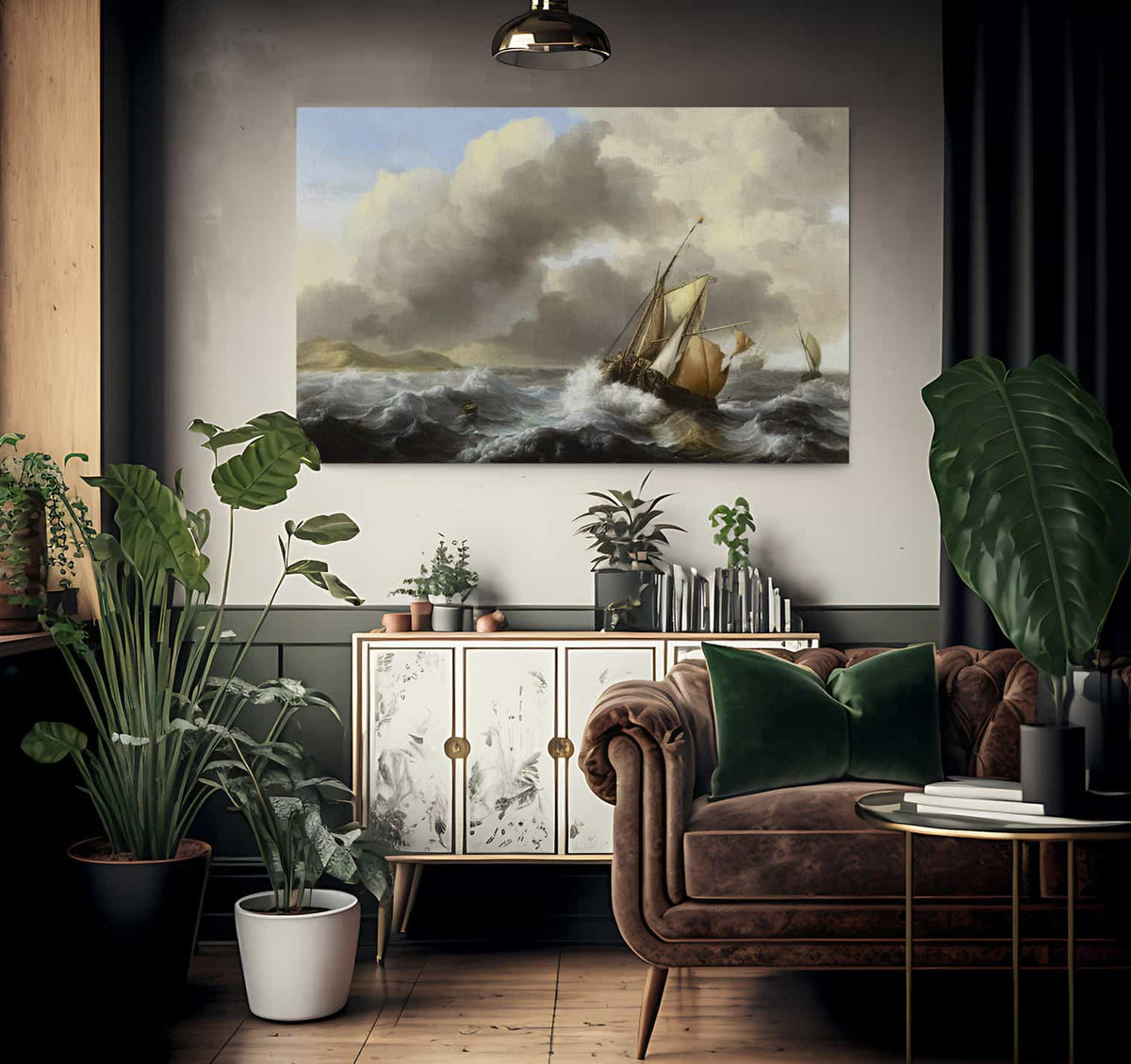 Fishing Vessels Offshore In A Heavy Sea By Ludolf Backhuysen I Fine Art Print