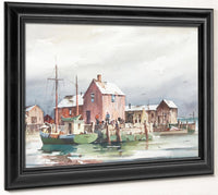 Fishing Village By John Knowles Hare Fine Art Print