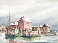 Fishing Village By John Knowles Hare Fine Art Print