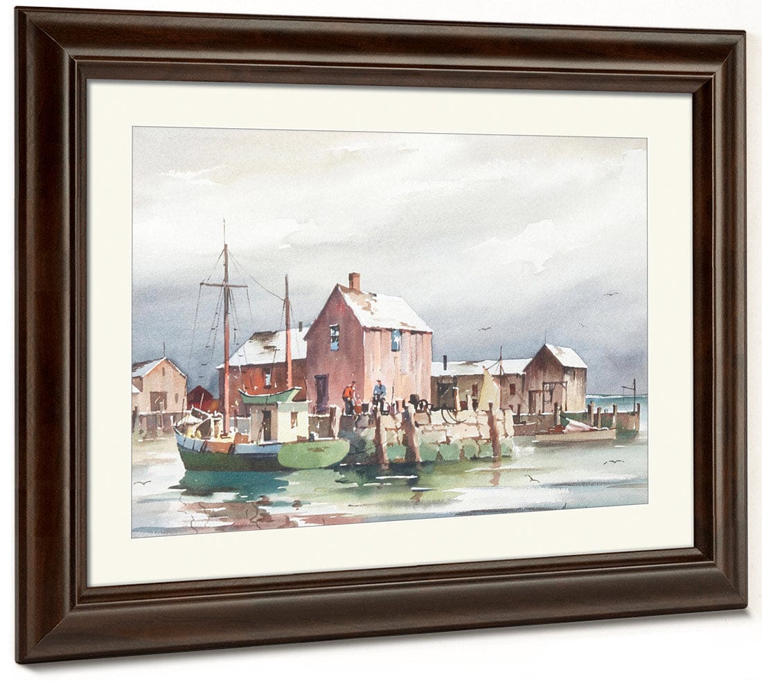 Fishing Village By John Knowles Hare Fine Art Print