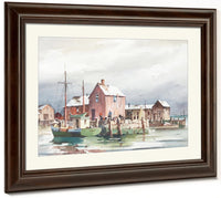 Fishing Village By John Knowles Hare Fine Art Print